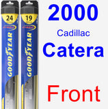 Front Wiper Blade Pack for 2000 Cadillac Catera - Hybrid