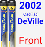 Front Wiper Blade Pack for 2002 Cadillac DeVille - Hybrid