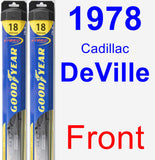 Front Wiper Blade Pack for 1978 Cadillac DeVille - Hybrid