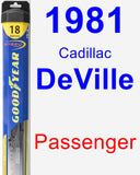 Passenger Wiper Blade for 1981 Cadillac DeVille - Hybrid