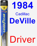 Driver Wiper Blade for 1984 Cadillac DeVille - Hybrid