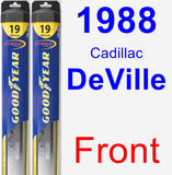 Front Wiper Blade Pack for 1988 Cadillac DeVille - Hybrid