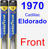 Front Wiper Blade Pack for 1970 Cadillac Eldorado - Hybrid