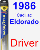 Driver Wiper Blade for 1986 Cadillac Eldorado - Hybrid