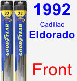 Front Wiper Blade Pack for 1992 Cadillac Eldorado - Hybrid