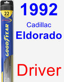 Driver Wiper Blade for 1992 Cadillac Eldorado - Hybrid
