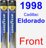 Front Wiper Blade Pack for 1998 Cadillac Eldorado - Hybrid
