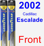 Front Wiper Blade Pack for 2002 Cadillac Escalade - Hybrid