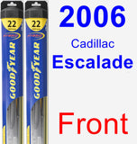 Front Wiper Blade Pack for 2006 Cadillac Escalade - Hybrid