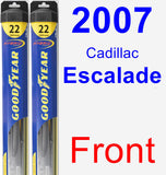 Front Wiper Blade Pack for 2007 Cadillac Escalade - Hybrid