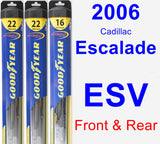 Front & Rear Wiper Blade Pack for 2006 Cadillac Escalade ESV - Hybrid