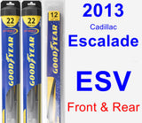 Front & Rear Wiper Blade Pack for 2013 Cadillac Escalade ESV - Hybrid