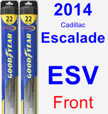 Front Wiper Blade Pack for 2014 Cadillac Escalade ESV - Hybrid