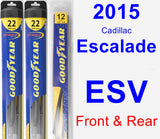 Front & Rear Wiper Blade Pack for 2015 Cadillac Escalade ESV - Hybrid