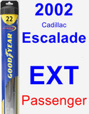 Passenger Wiper Blade for 2002 Cadillac Escalade EXT - Hybrid