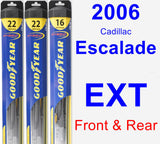 Front & Rear Wiper Blade Pack for 2006 Cadillac Escalade EXT - Hybrid