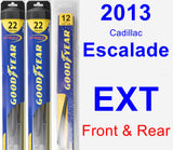 Front & Rear Wiper Blade Pack for 2013 Cadillac Escalade EXT - Hybrid