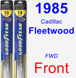 Front Wiper Blade Pack for 1985 Cadillac Fleetwood - Hybrid