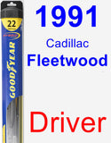 Driver Wiper Blade for 1991 Cadillac Fleetwood - Hybrid