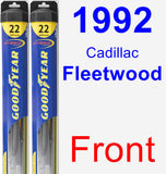 Front Wiper Blade Pack for 1992 Cadillac Fleetwood - Hybrid