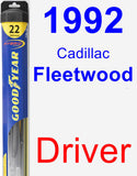 Driver Wiper Blade for 1992 Cadillac Fleetwood - Hybrid