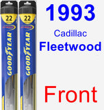 Front Wiper Blade Pack for 1993 Cadillac Fleetwood - Hybrid
