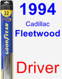 Driver Wiper Blade for 1994 Cadillac Fleetwood - Hybrid