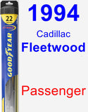 Passenger Wiper Blade for 1994 Cadillac Fleetwood - Hybrid