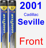 Front Wiper Blade Pack for 2001 Cadillac Seville - Hybrid