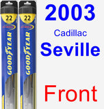 Front Wiper Blade Pack for 2003 Cadillac Seville - Hybrid