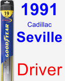 Driver Wiper Blade for 1991 Cadillac Seville - Hybrid