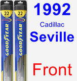 Front Wiper Blade Pack for 1992 Cadillac Seville - Hybrid