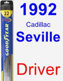 Driver Wiper Blade for 1992 Cadillac Seville - Hybrid