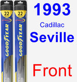 Front Wiper Blade Pack for 1993 Cadillac Seville - Hybrid