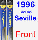 Front Wiper Blade Pack for 1996 Cadillac Seville - Hybrid