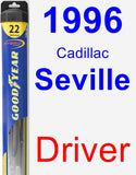 Driver Wiper Blade for 1996 Cadillac Seville - Hybrid