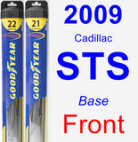 Front Wiper Blade Pack for 2009 Cadillac STS - Hybrid