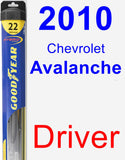 Driver Wiper Blade for 2010 Chevrolet Avalanche - Hybrid