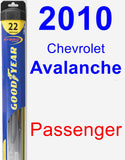 Passenger Wiper Blade for 2010 Chevrolet Avalanche - Hybrid