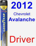 Driver Wiper Blade for 2012 Chevrolet Avalanche - Hybrid
