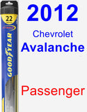 Passenger Wiper Blade for 2012 Chevrolet Avalanche - Hybrid