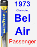 Passenger Wiper Blade for 1973 Chevrolet Bel Air - Hybrid