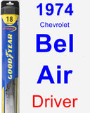 Driver Wiper Blade for 1974 Chevrolet Bel Air - Hybrid