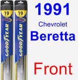 Front Wiper Blade Pack for 1991 Chevrolet Beretta - Hybrid