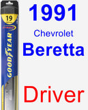 Driver Wiper Blade for 1991 Chevrolet Beretta - Hybrid