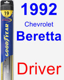 Driver Wiper Blade for 1992 Chevrolet Beretta - Hybrid