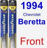 Front Wiper Blade Pack for 1994 Chevrolet Beretta - Hybrid