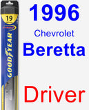 Driver Wiper Blade for 1996 Chevrolet Beretta - Hybrid