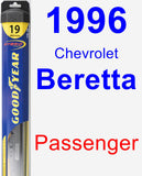 Passenger Wiper Blade for 1996 Chevrolet Beretta - Hybrid