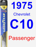 Passenger Wiper Blade for 1975 Chevrolet C10 - Hybrid